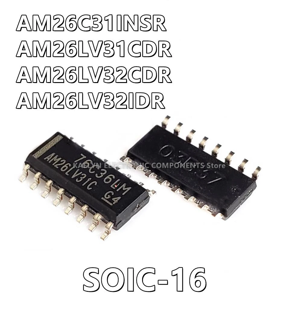 

10Pcs/lot AM26C31INSR AM26C31 AM26LV31CDR AM26LV31 AM26LV32CDR AM26LV32IDR AM26LV32 SOIC-16