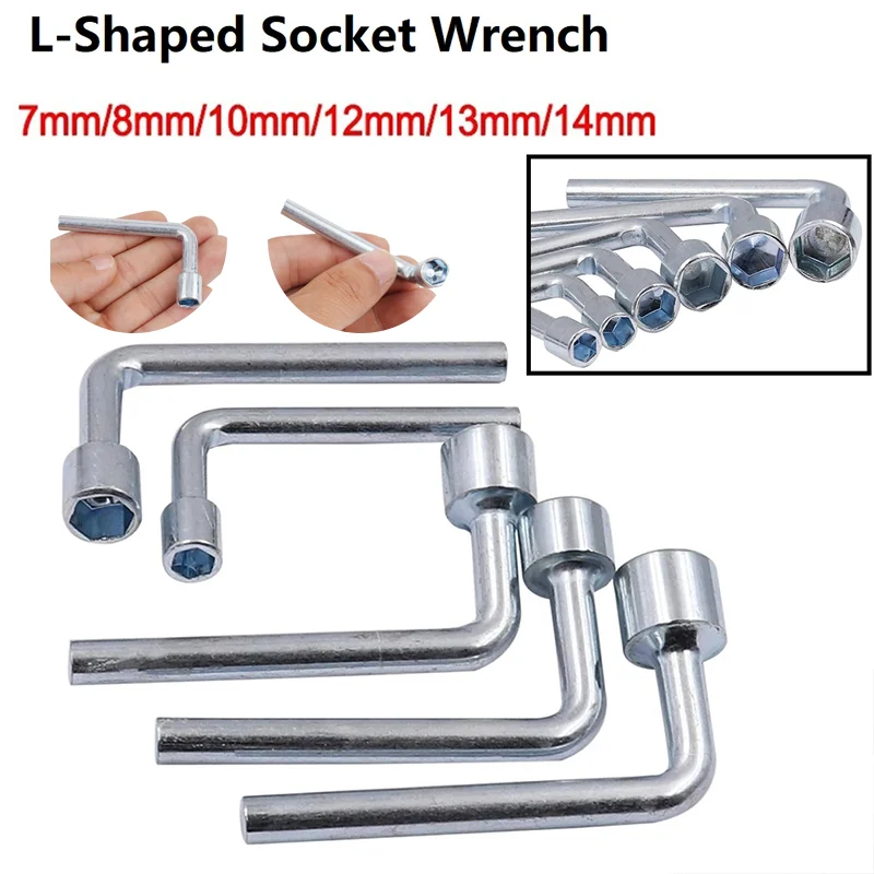 

L-Shaped Socket Wrench 7/8/10/12/13/14mm Chromium-Vanadium Steel Hex Key Multi-purpose Triangle Wrench Precision Plumber Key