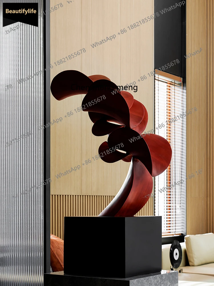 B456 Large petal fiberglass sculpture custom plant floor ornament hotel lobby entrance aisle