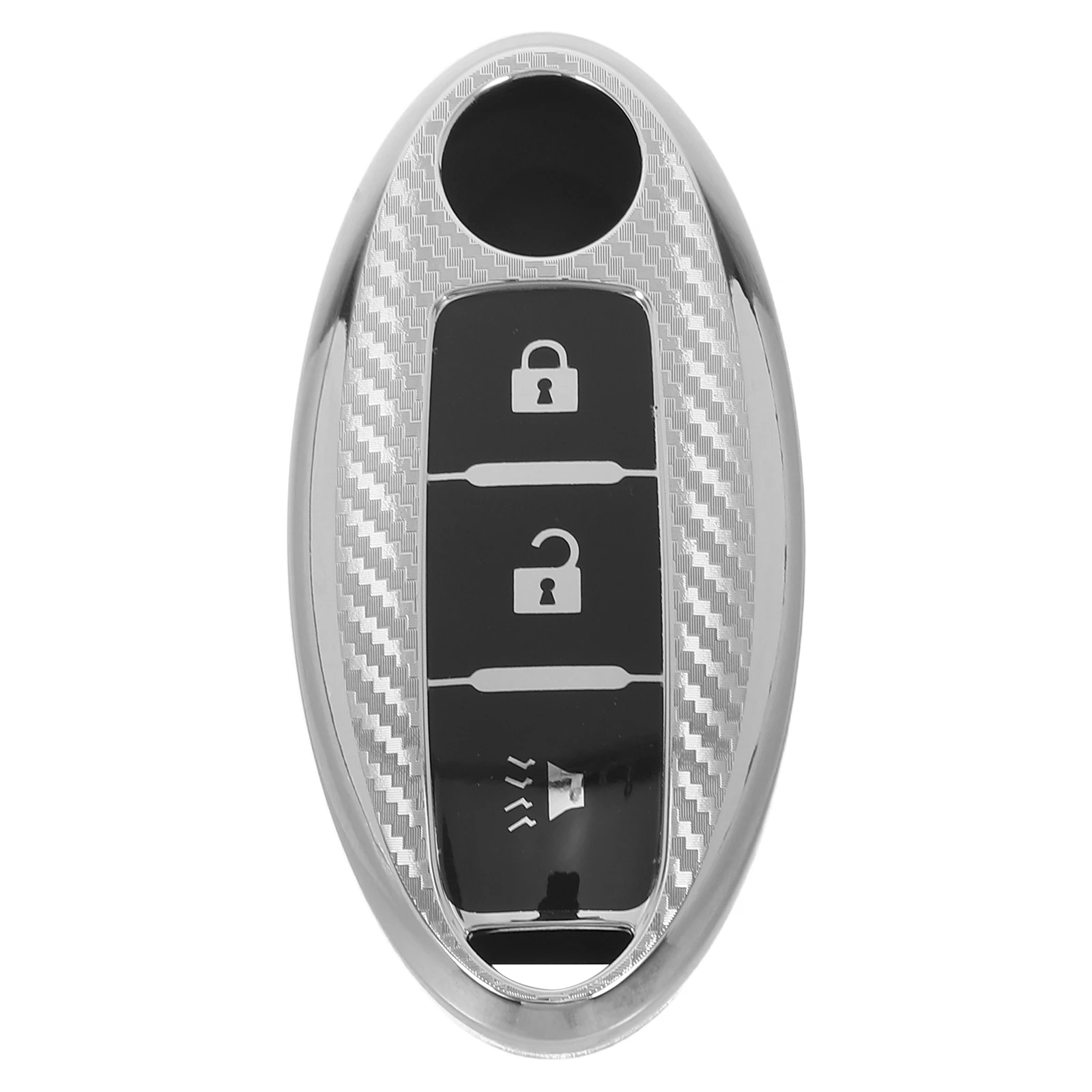

Carbon Fiber Car Replacement Fit For Sylphy Kicks Qashqai Scratch-Resistant Slim Lightweight Fob Protector Case