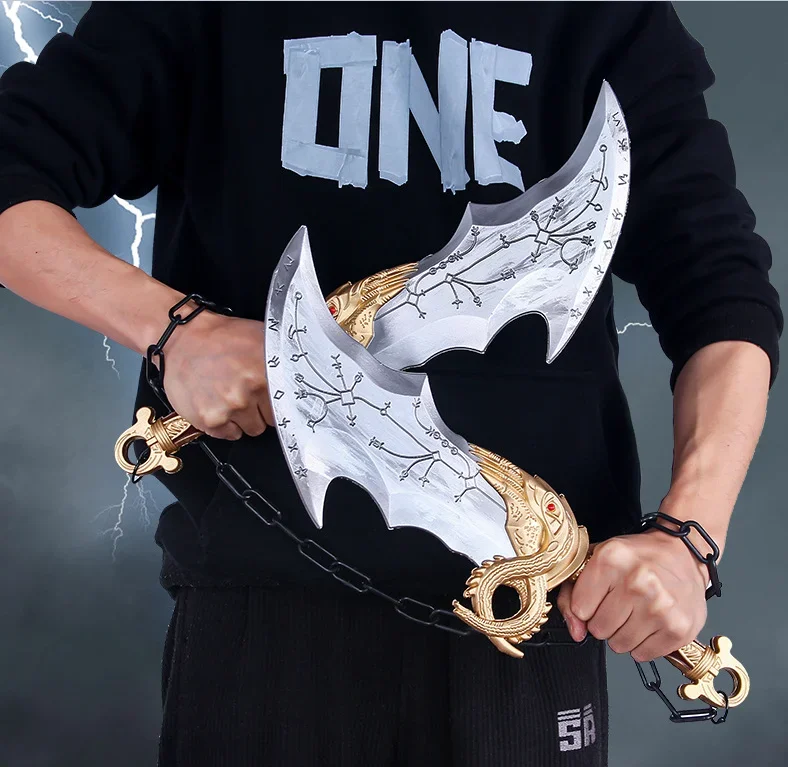 God of War Weapon Leviatán Axe Kratos 93 cm, Material de Pu de alta calidad, juego de espada Katana, periféricos, armas de juguete samurái, Juguetes