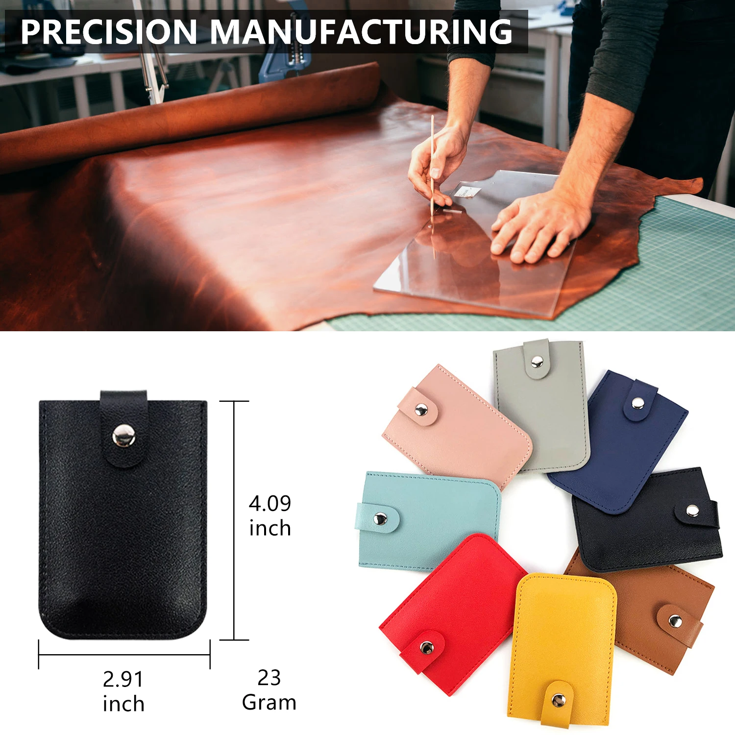 حقيبة بطاقات بتصميم قابل للسحب، حافظة بطاقات جلدية ذات سعة كبيرة يمكن أن تحمل 5 بطاقات، حقيبة تخزين لبطاقة الهوية وبطاقة الهوية وبطاقة VIP