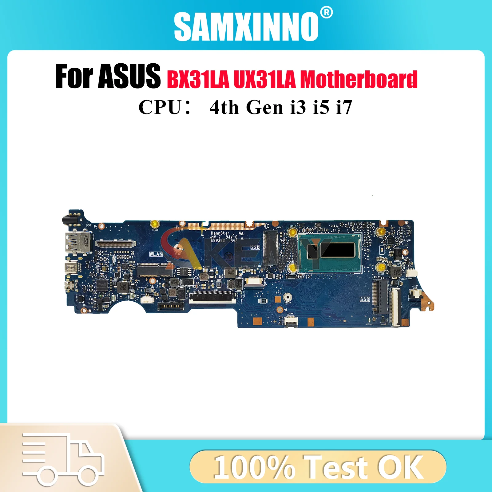 

UX31LA Материнская плата для ноутбука ASUS ZenBook UX31L UX31LA BX31LA Материнская плата для ноутбука с процессором i3 i5 i7 100% тестирование ОК быстрая доставка