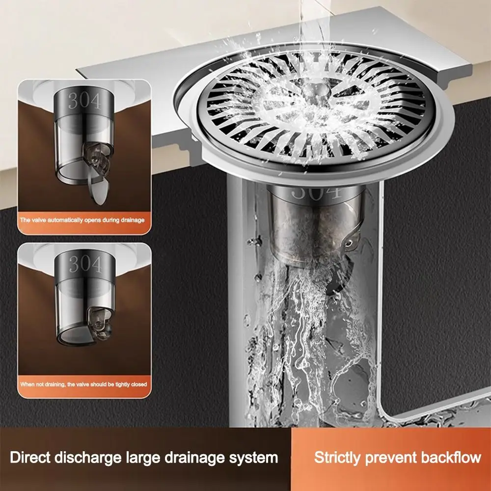 Stainless Steel Odor Proof Drain Core Hair Catcher Insect Proof Floor Drains Bathroom Drain Plug Bathroom Hardware Accessorie