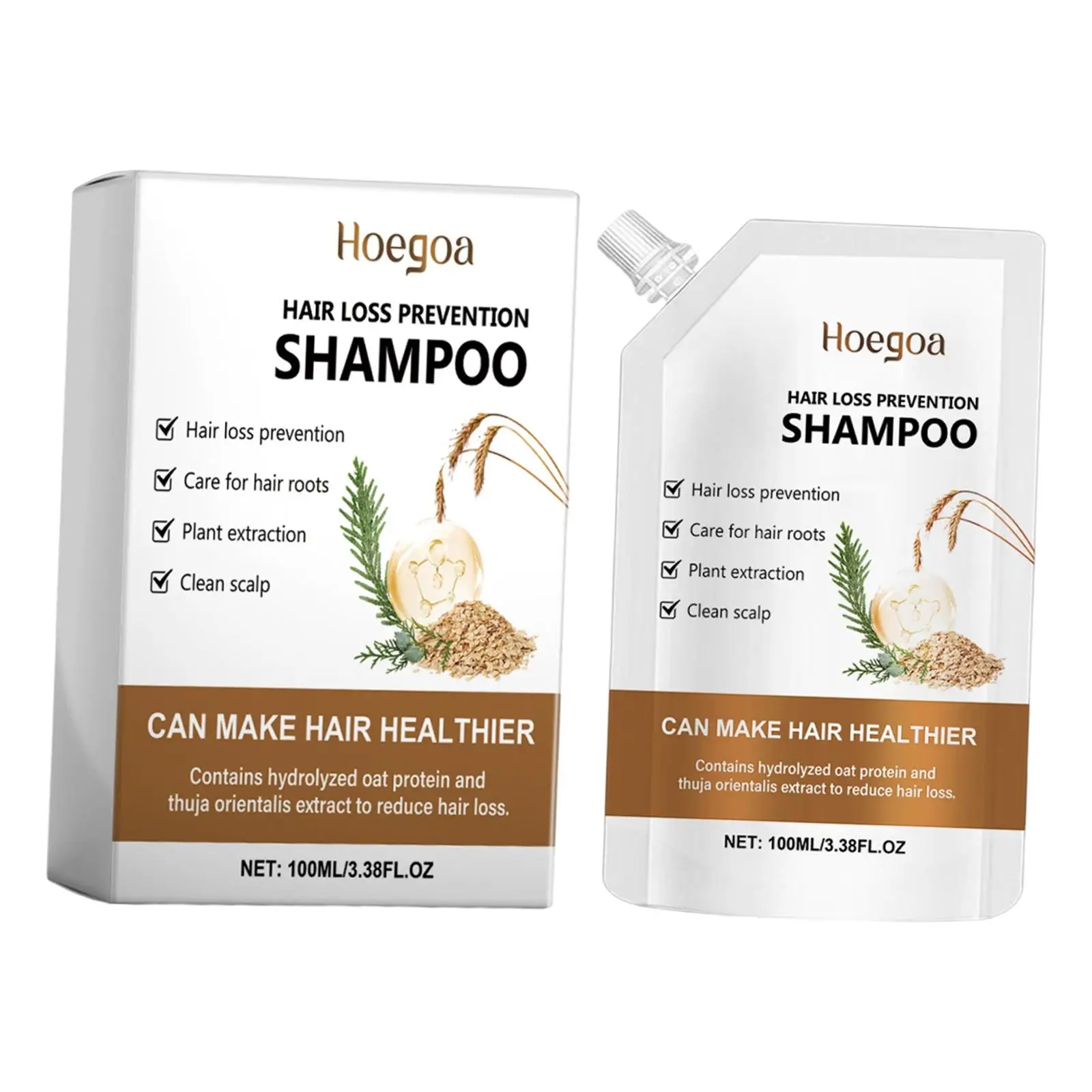 100 مللي شامبو لمنع تساقط الشعر لإصلاح الشعر المجعد التالف للتحكم في سقوط الشعر متعدد الاستخدامات مغذي عميق لفروة الرأس #3