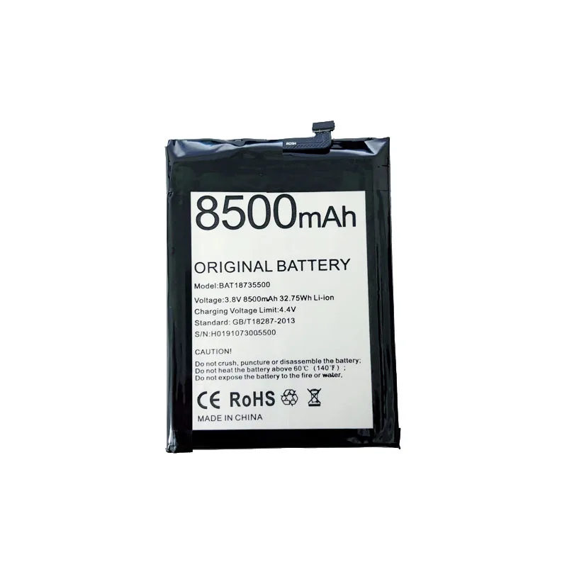 BAT18735500 BAT21ZN131850 Battery For DOOGEE S97 Pro Mobile Phone Batteria 8500mAh Replacement Accessory Accumulators With Tools