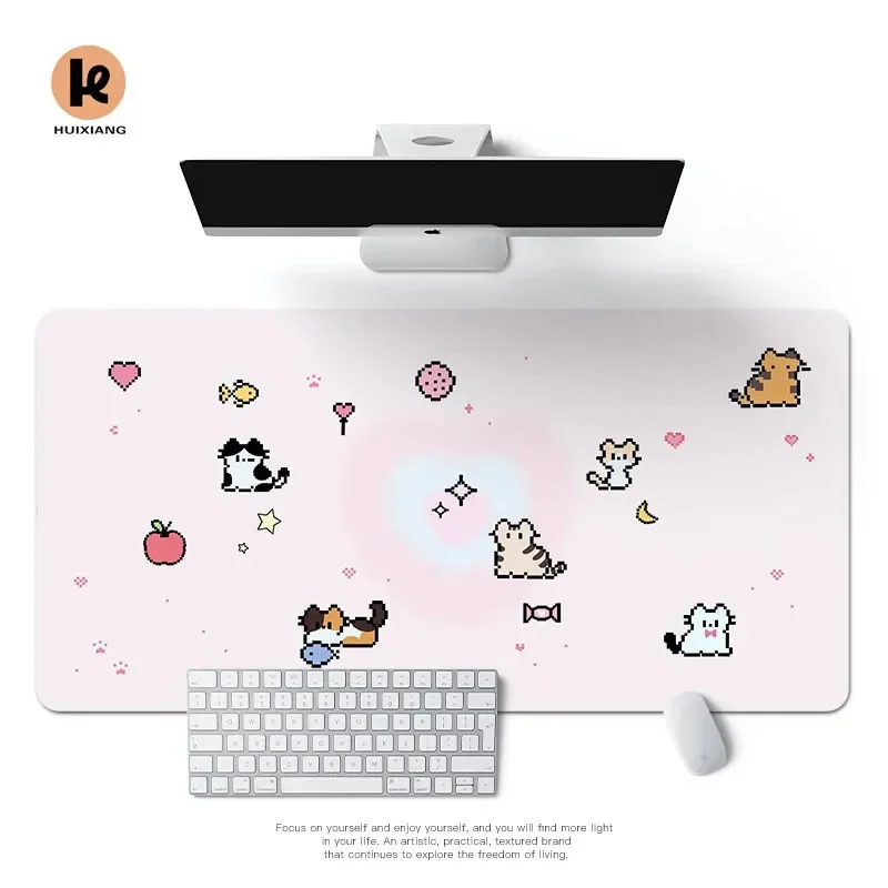 لطيف بكسل هريرة بو الجلود ماوس مكتب عمل حصيرة ماوس الوسادة الكمبيوتر سرعة نوع السجاد حصيرة لاعب لوحة مفاتيح الكمبيوتر المحمول الكرتون #1