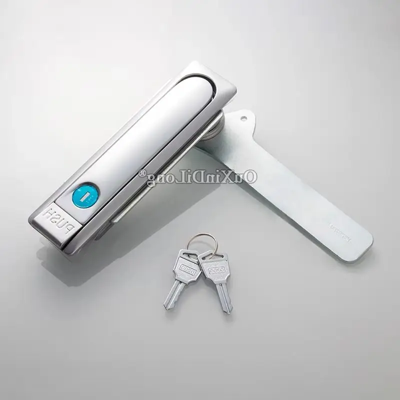 

2PCS Zinc Alloy Industrial Panel Lock Push Button Pop Up Distribution Box Lock Switch Electric Cabinet Door Locks Plane Lock+Key