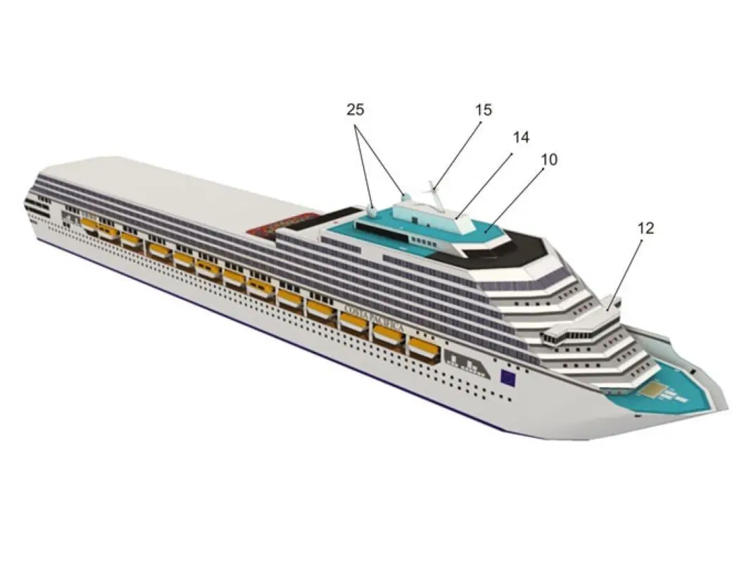 Social Science Costa Pacific Paper Model Ship Model Handmade Gift Assembling Model Jigsaw Puzzle Model