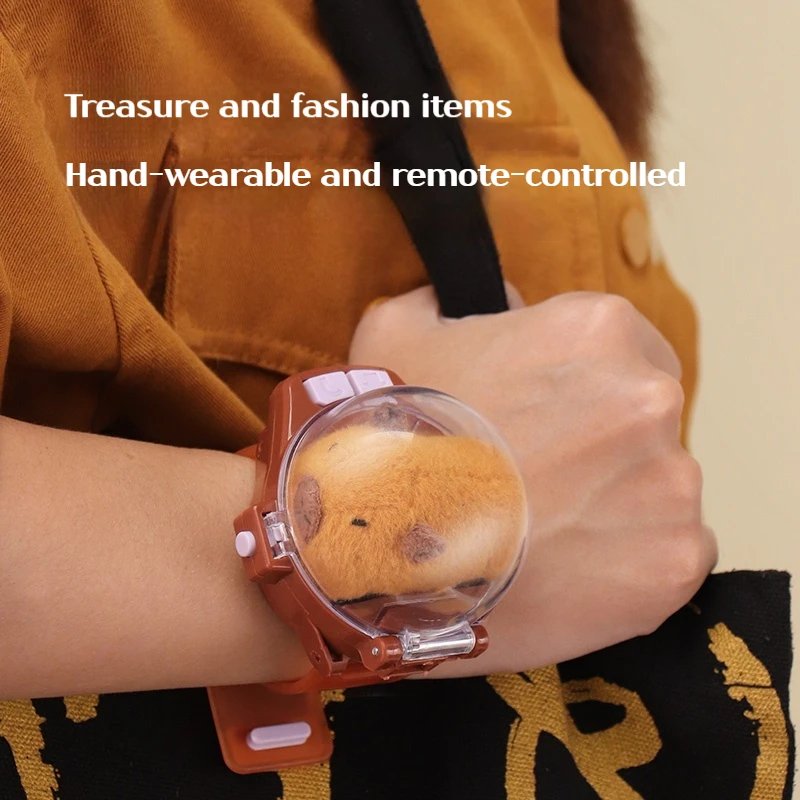 Nouveau Kapibala montre jouet électrique Mini 2.4g télécommande jouet voiture Usb charge mignon peluche mignon animal de compagnie voiture garçon et fille cadeau d'anniversaire