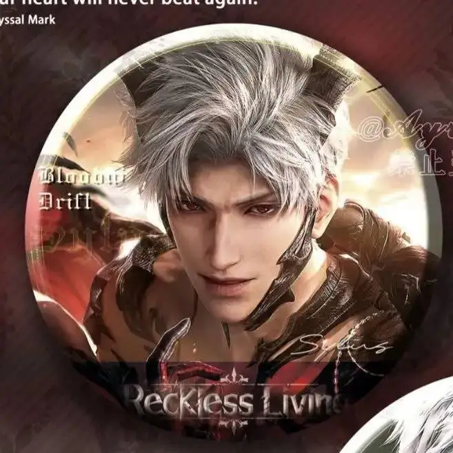 أنيمي لعبة الحب والعميق سيلوس زر دبوس لطيف أنيمي الكرتون صفيح بروش شارة لحقيبة الظهر اكسسوارات ديكور المشجعين 58 مللي متر