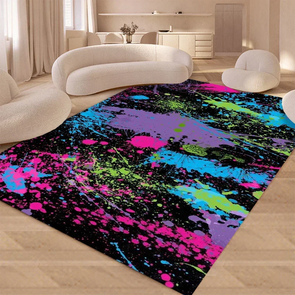 HD-Colorful Graffiti Carpet Rug for Home Living Room Bedroom Sofa Doormat Decor,kids Game Area Rug Floor Mat Gift