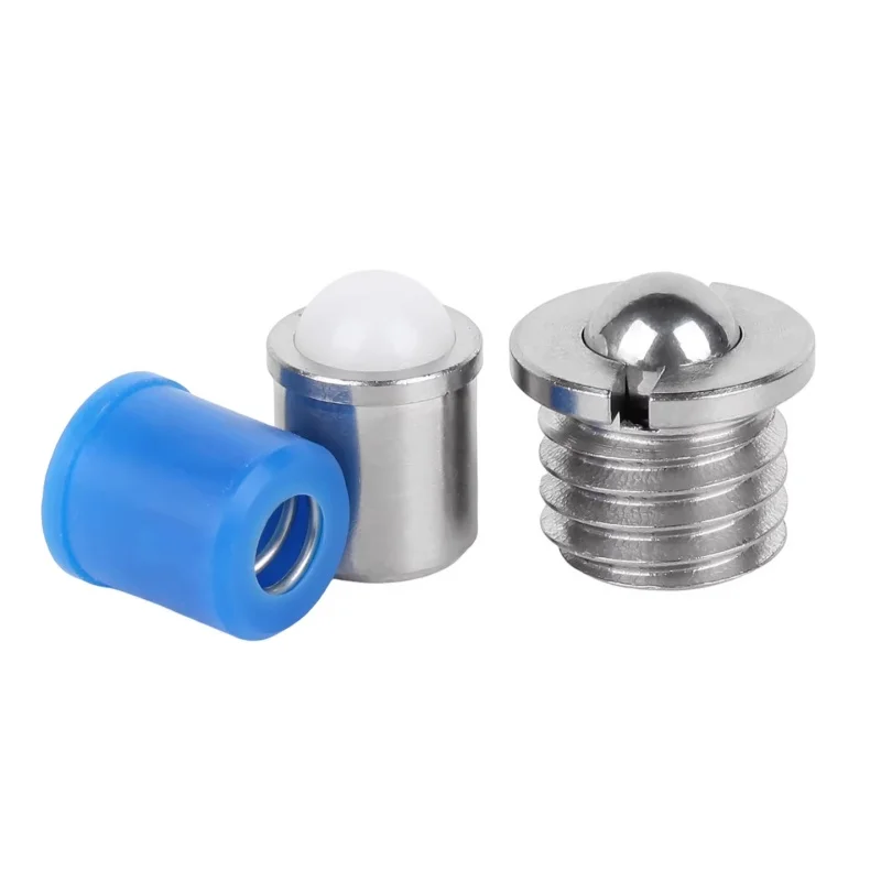 304 Stainless Steel/POM Plastic Press Ball Spring Plungers Straight Type Push Fit Ball Plungers Positioning D2/3/4/5/6/8/10/12mm