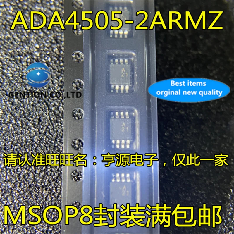 10Pcs  ADA4505 ADA4505-2ARMZ Silkscreen A21 MSOP8 Low power operational amplifier chip in stock  100% new and original