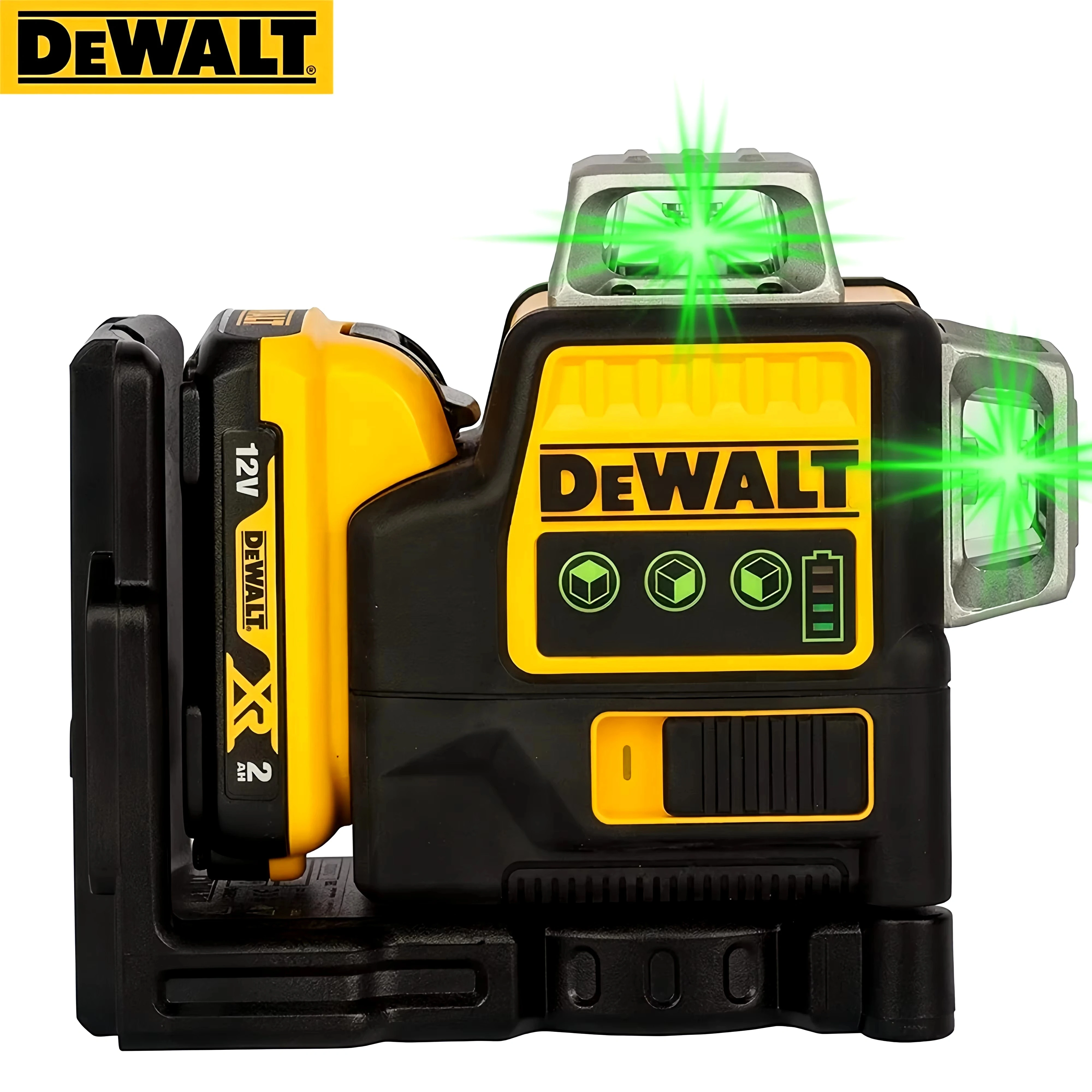 Dewalt New DW089LG Green Light 12-line Tools 360 Degree 12V Lithium Battery Rotating Self-leveling Vertical Super Beam Building