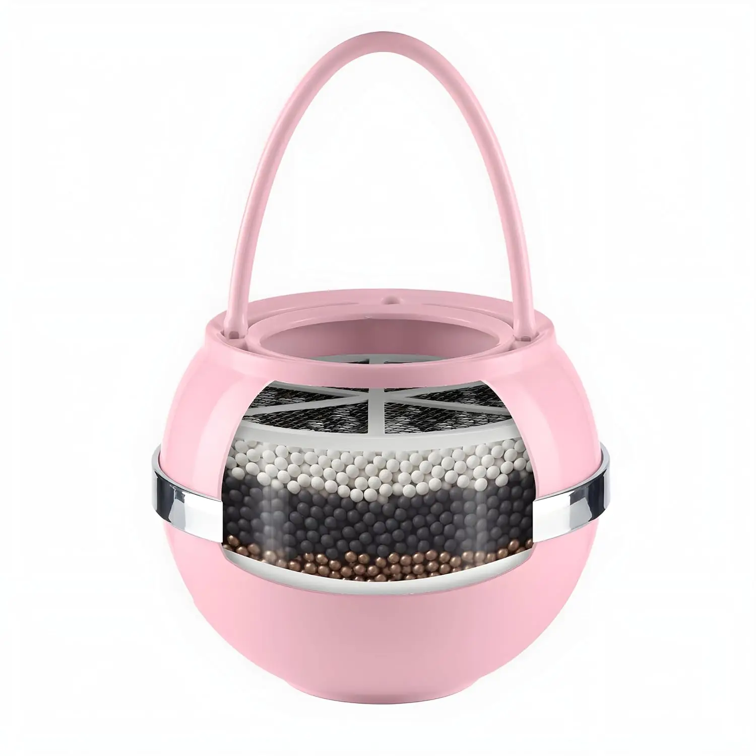 Pink Bathtub Water Filter - Removes Chlorine, Lead & Impurities, BPA-Free, Improves Skin Hair Nails