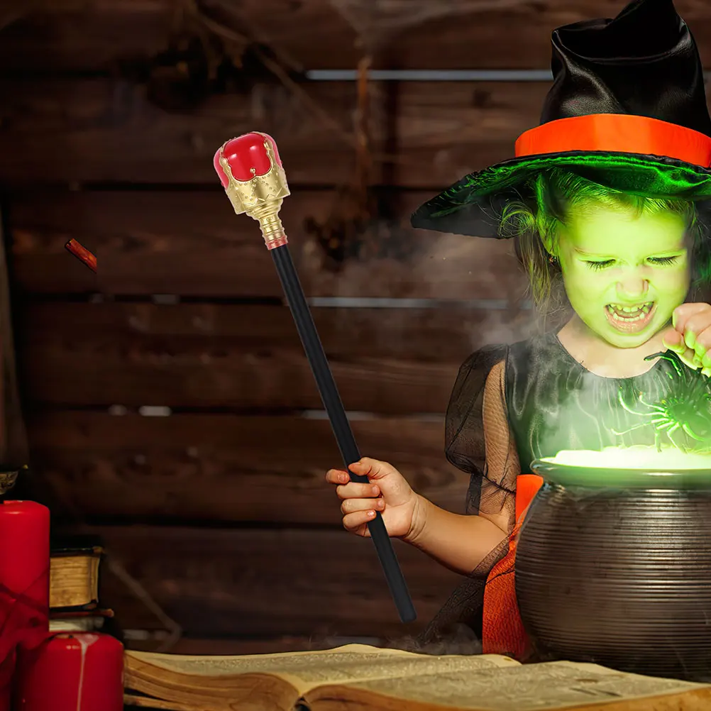 

2 Pcs King Scepter Decorative Crutch Stick Halloween Cosplay Supplies Party Role Playing King Wand Royal Photo Prop Cane