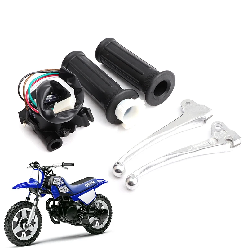 Motorcycle Throttle Accelerator Handle Grips Brake Lever kit For Yamaha PW50 PY50 PW PY 50 PEEWEE PIWI Dirt Pit Bike Motorbike