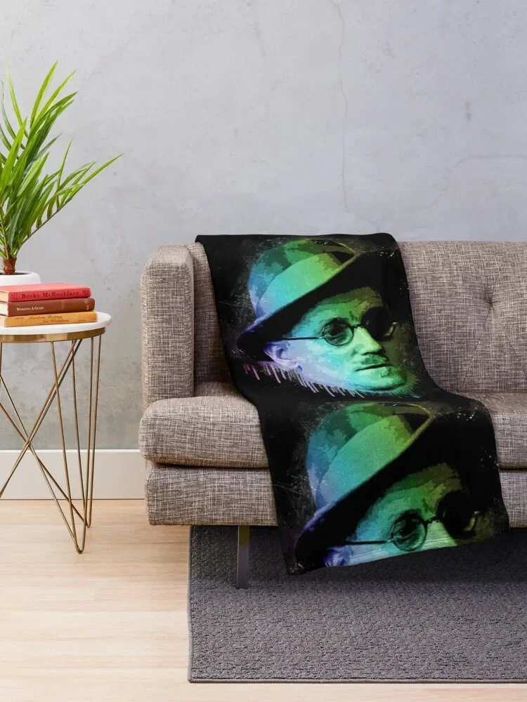 James Joyce Urban Grunge Painting Rainbow Spectrum Throw Blanket For Baby Nap Retros Blankets