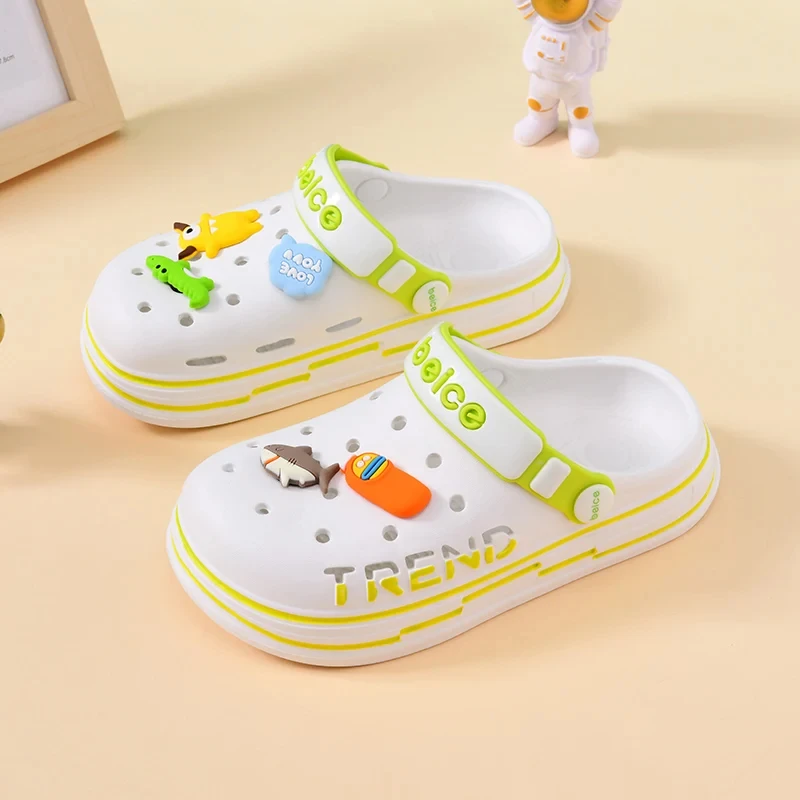 Boys and girls sandals cute clogs garden laces hollow comfortable accessories lightweight non-slip children's sandals