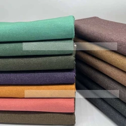 Denim Fabrics Per Meter for Needlework Jeans Jacket Skirts Hats Bag Clothes Diy Sewing Cloth Wearable Soft Plain Pink Gray Green