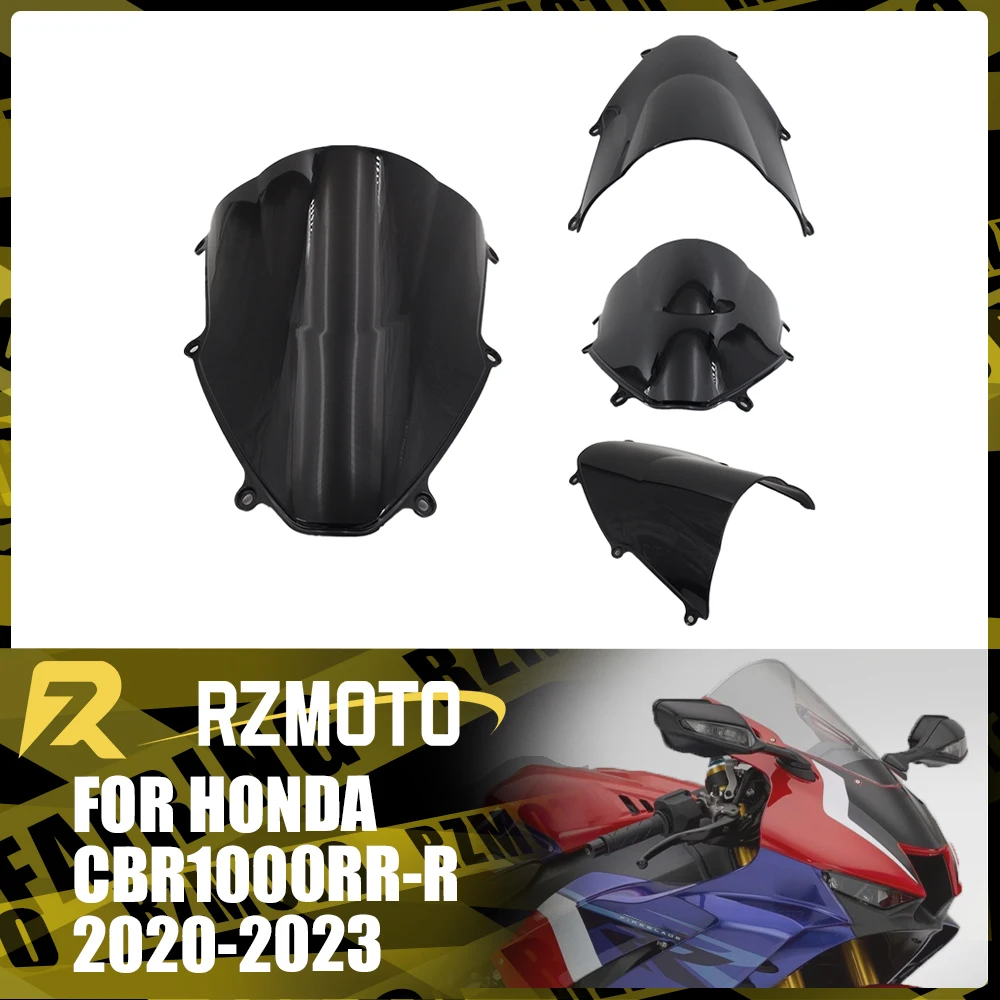 

Motorcycle Accessories Windshield For HONDA CBR1000RR-R 2020-2023 2021 2022 Front Double Bubble Wind Deflector Windscreen Black