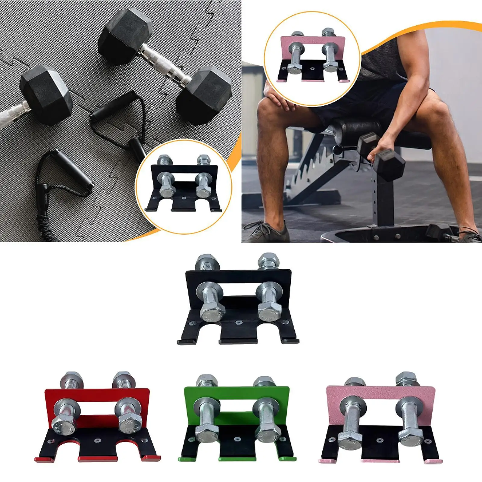 Space Saving Barbell Holder Vertical Attachment Steel Bar Storage Rack for Squat Rack Garage Gym Fitness Setup