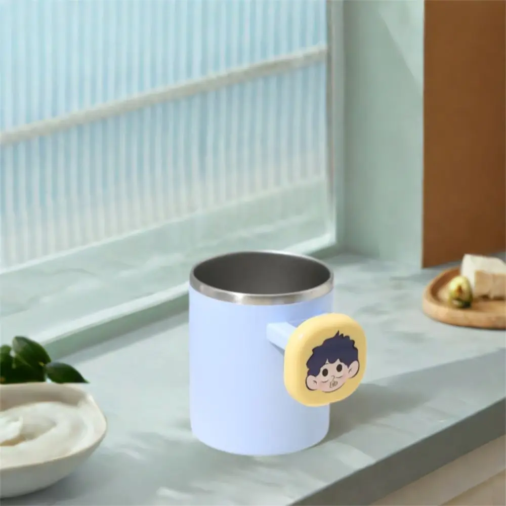 

Парный набор, мультяшная чашка для полоскания рта из нержавеющей стали, термостойкая многоразовая чашка для зубной пасты, портативная чашка для зубной щетки, домашнее использование