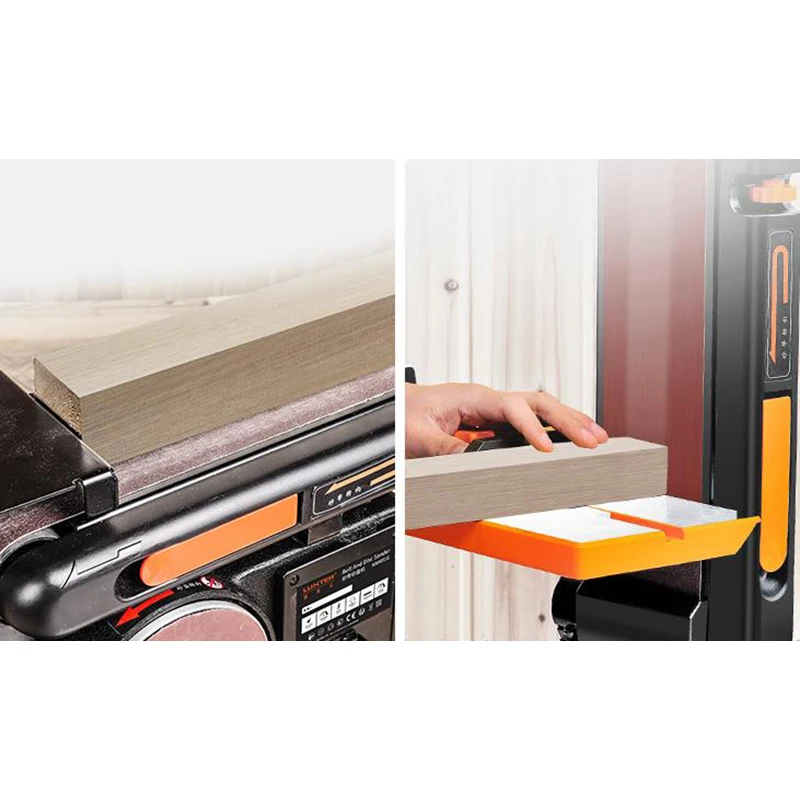 220V Abrasive Belt Sanding Machine Woodworking High-Power Electric 550W/750W Sandpaper Polishing Machine 