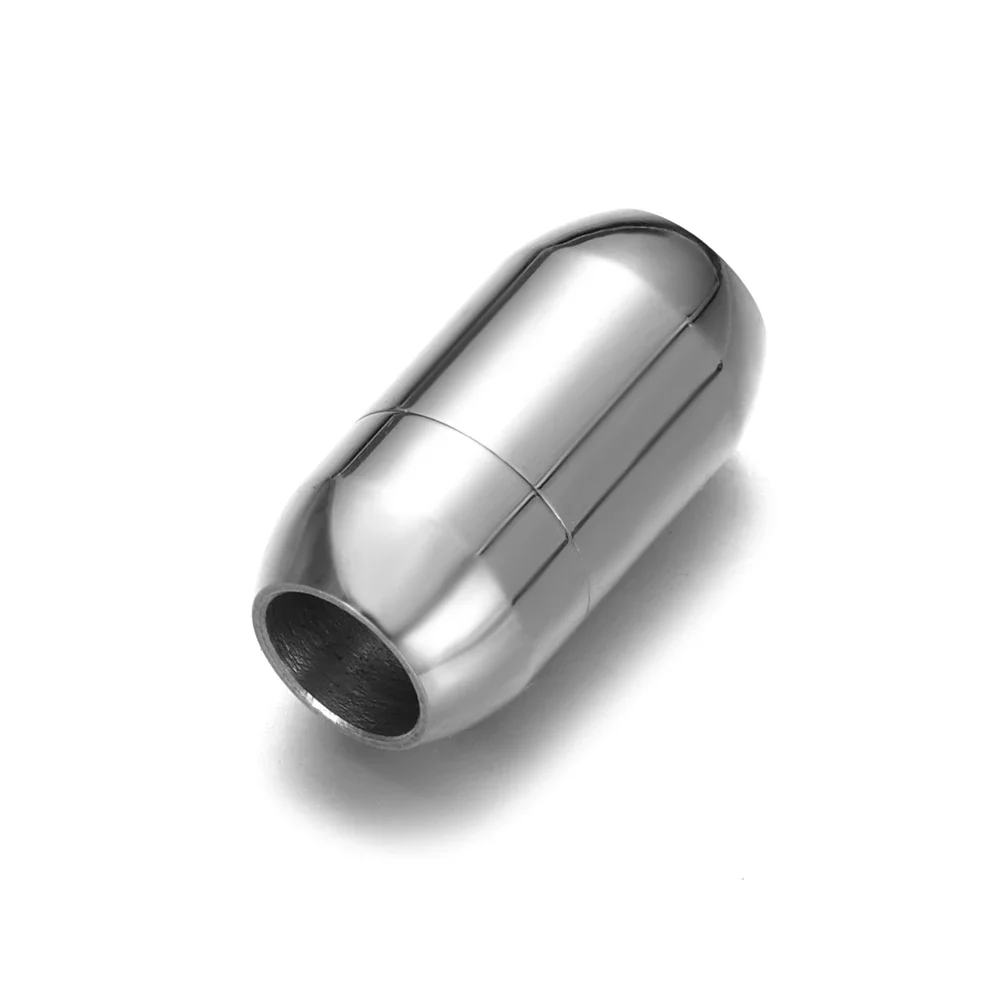Edelstahl 3mm-8mm Magnetverschlüsse Lederband Armband Magnet Spitze Schnalle Halskette DIY Schmuckherstellung Zubehör