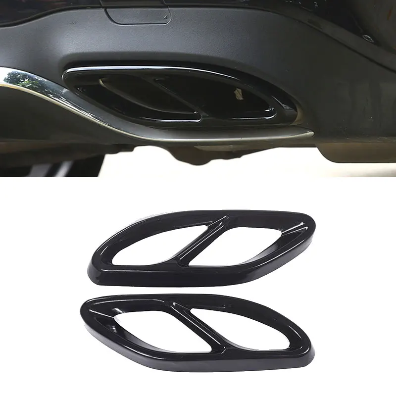 

For Mercedes Benz GLC GLE GLS A B C E Class C207 W205 W176 W212 W213 X253 W166 X166 Car Tail Muffler Exhaust Pipe Output Cover