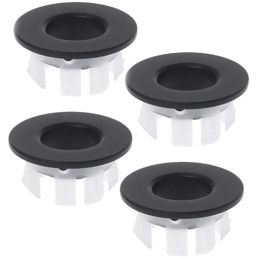4 قطعة غطاء تجاوز بالوعة لاستبدال بالوعة الحمام تجاوز حلقة السيراميك حوض ثقب غطاء حلقات حوض غسيل مستديرة