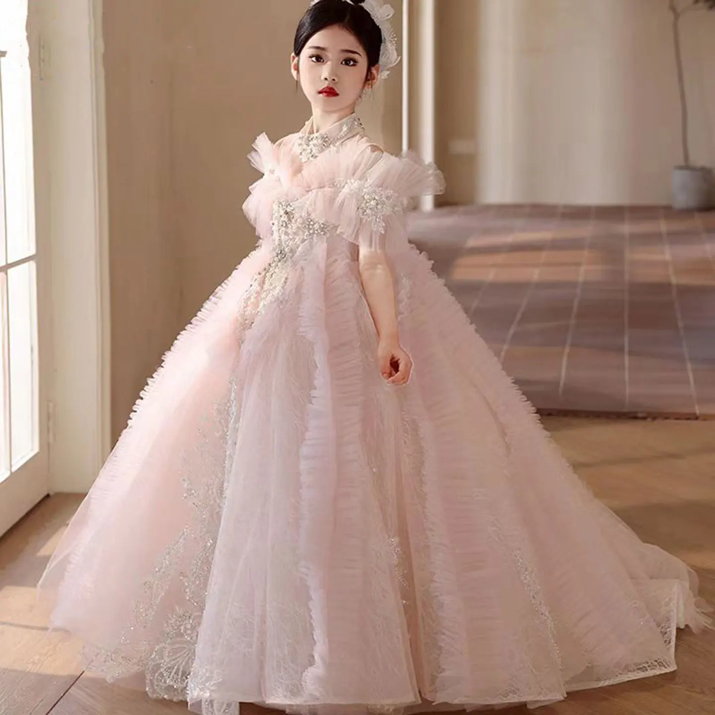 robe-de-luxe-en-cristal-rose-pour-filles-epaules-denudees-avec-traine-court-princesse-arabe-pour-enfants-robe-de-concours-pour-fete-d'anniversaire-et-de-mariage