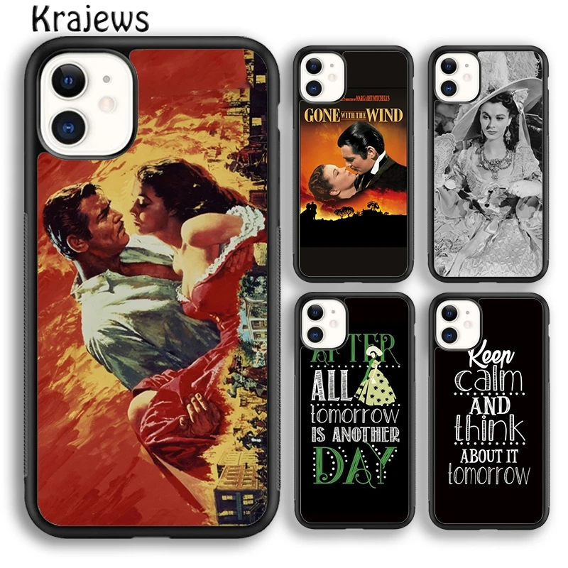 Krajews gone with the wind Phone Case Cover For iPhone 16 15 14 plus XS XR 11 12 mini 13 pro max coque Shell Fundas