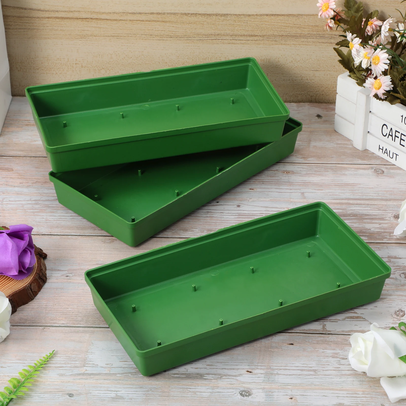 

10pcs Long Needle Plate Decorative Flower Mud Tray Multi-Functional Wedding Party Decoration Foam Trays Floral Arrangement