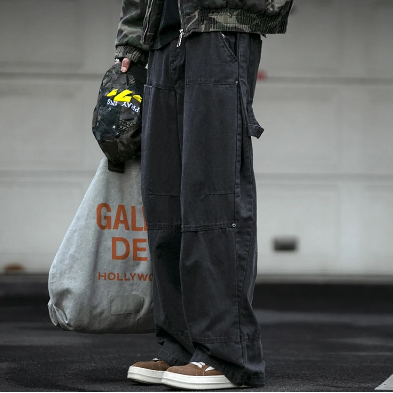 Vintage Cargo Pants Fashion High End Men'S Clothing Japanese Harajuku Work Pants Men Casual Trousers Male Tactical Baggy Pants