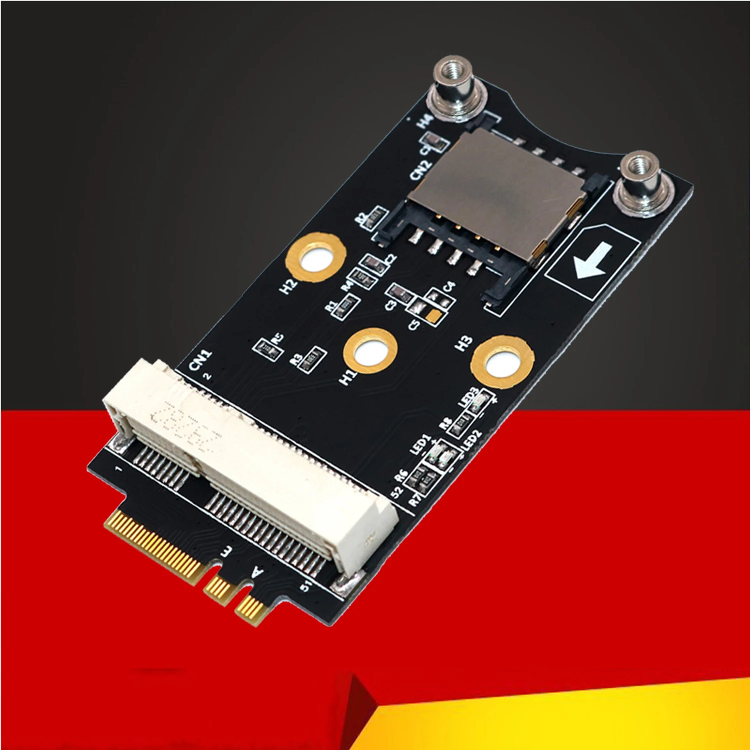 

M.2 Wi-Fi адаптер Mini PCIE, беспроводная сетевая карта для M2 NGFF Key A + E, сборщик Wi-Fi-карты со слотом для SIM-карты для модуля Wi-Fi/WWAN/LTE