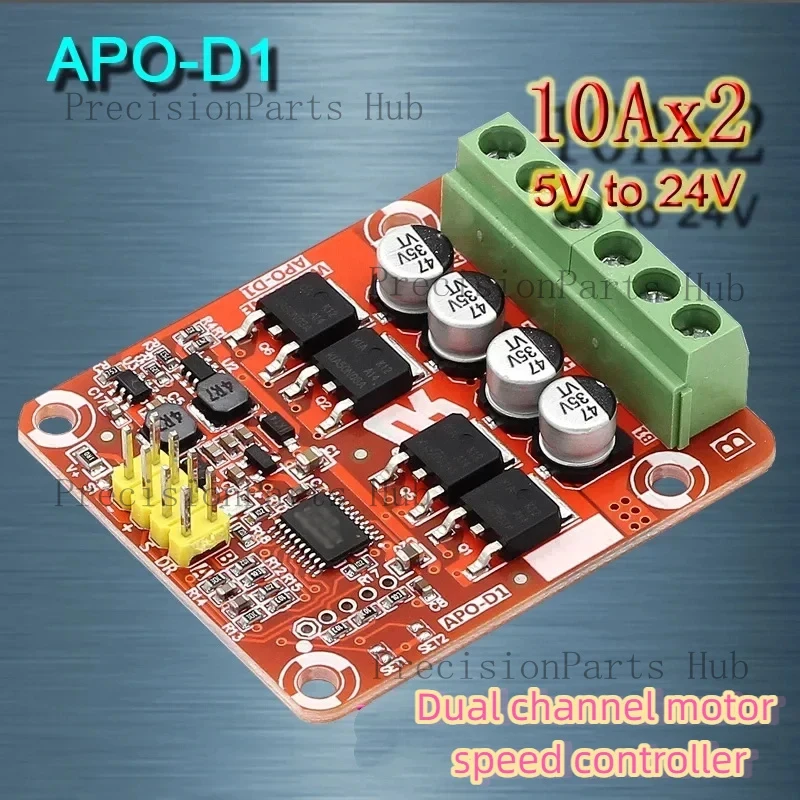 

APO-D1 -Channel 10A Three-Function DC Brushed Motor ESC 5V To 24V Dual Drive Tank