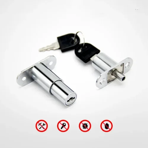 Imagen 2 del producto Cerraduras para puertas correderas y ventanas, 23/32mm, con llaves, lengüeta, pestillo para puerta, armario, puerta corredera con llave, herrajes para muebles