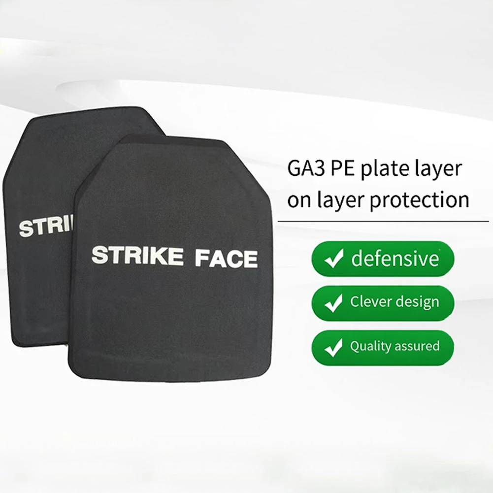 Panneau d'armure anti-balles, panneau d'armure de sac à dos IA, armure Linge glaçalistique de sécurité, panneau de plaque composite Stab-Verde, perspectives PE, 30x25cm