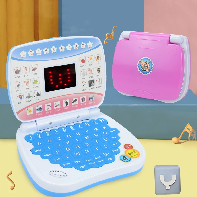 Machine d'apprentissage électronique pour enfants, ordinateur portable, jouets éducatifs préscolaires, cadeau pour tout-petit, développement des compétences