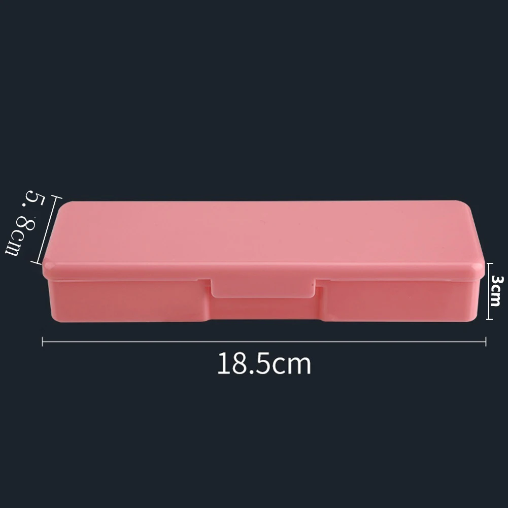 1Pc Plastic Storage Box Rectangle Nail Tools Supplies Screws Case Storing Organizer Container Colorful Nail Salon Accessories