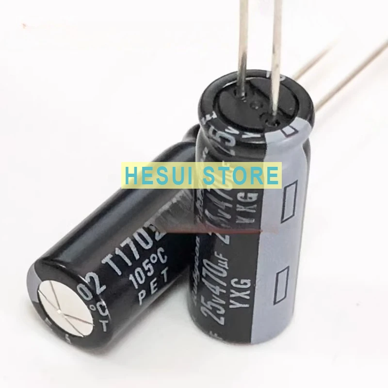 10Pcs Ruby electrolytic capacitor 25V470UF 8X20 YXG high frequency low resistance long life RUBYCON for 16V