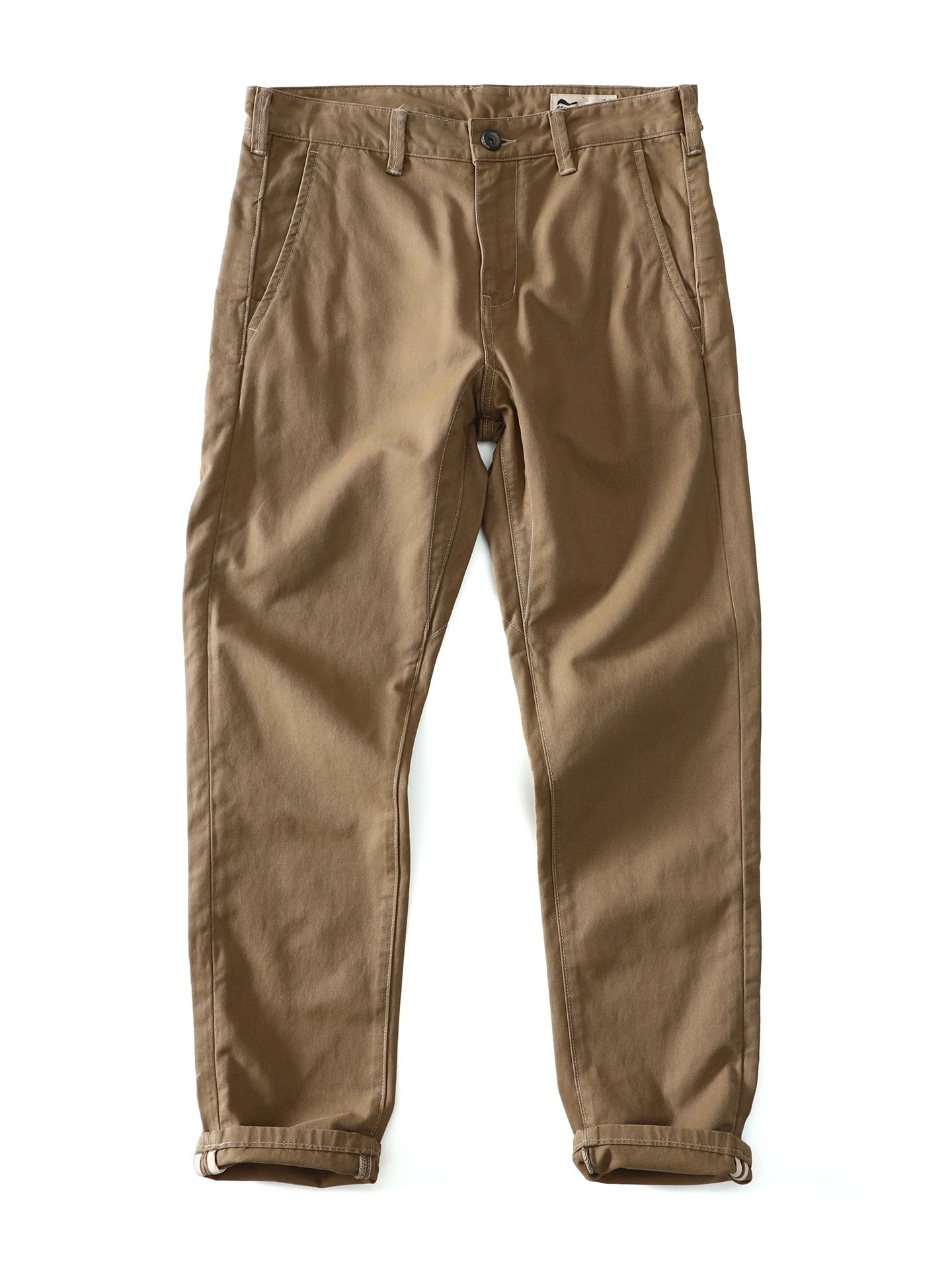 2025 Autunno Inverno New American Retro Pantaloni cargo in twill intrecciato pesante Pantaloni casual dritti slim lavati in cotone 100% da uomo