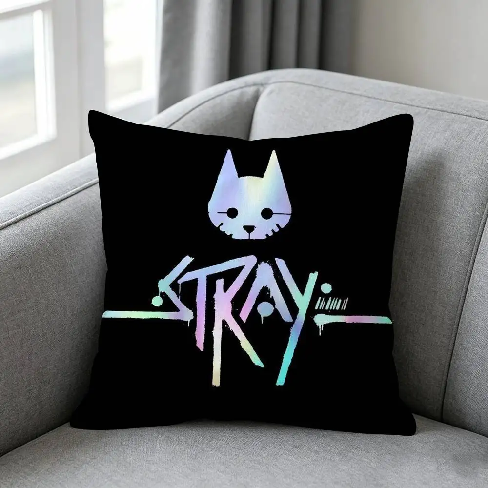 Stray Cat-t Game-e Pillow cover gift High definition digital printing,Surprise  vivid pattern Household.