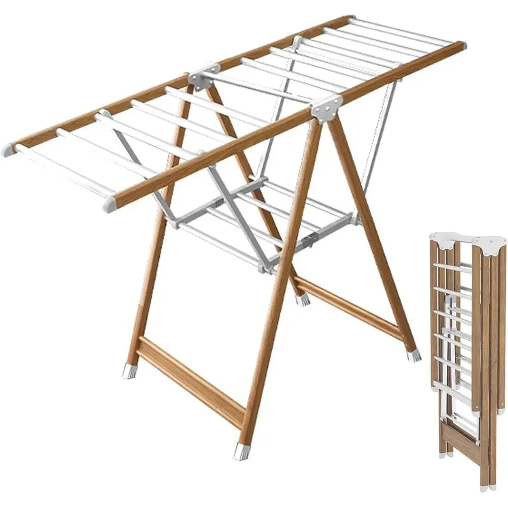 

Adjustable Folding Laundry Drying Rack, Outdoor/Indoor Use, 140cm, 4.6ft, with Shoe Rack