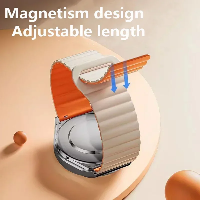 

Magnetic Loop Strap For Samsung Galaxy Watch 7 6 5 4 40MM 44MM 4 6 Classic 46 42 43 47mm 5 Pro Band Silicone 20mm 22mm Watchband