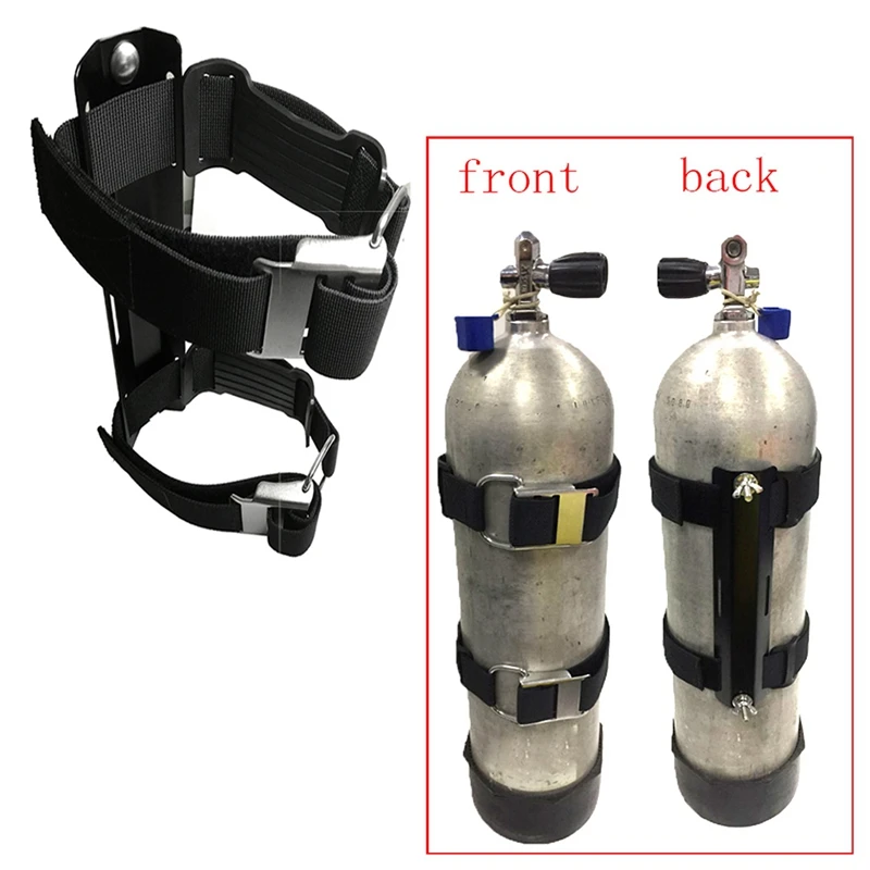 Hot Aluminum Tech Scuba Diving Single Tank Adapter With 2 Tank Straps For Scuba Diving BCD Backplate Adapter System Set