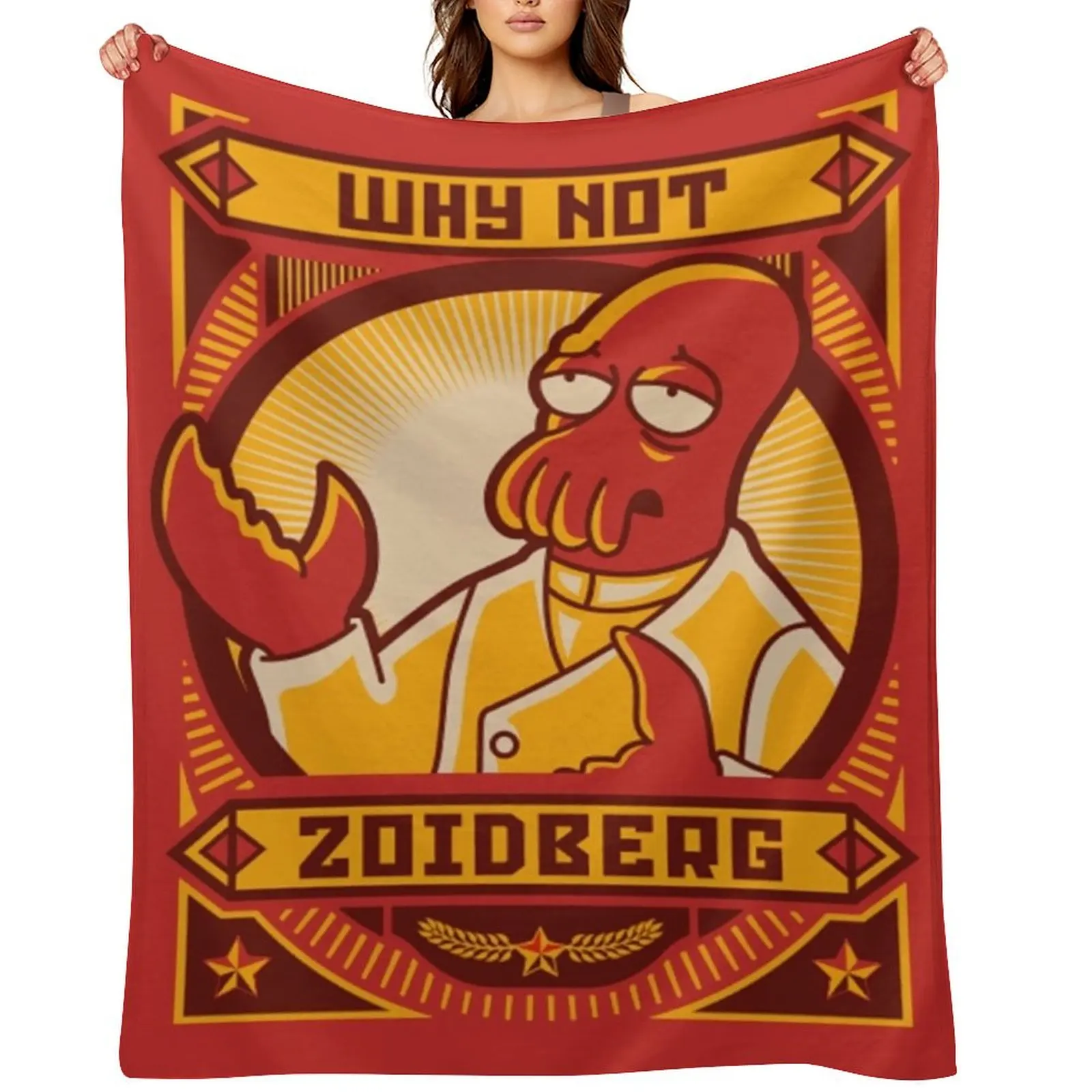 Why Not Zoidberg? Shirt Throw Blanket Soft Plaid Single Personalized Gift Moving blankets and throws Softest Blankets