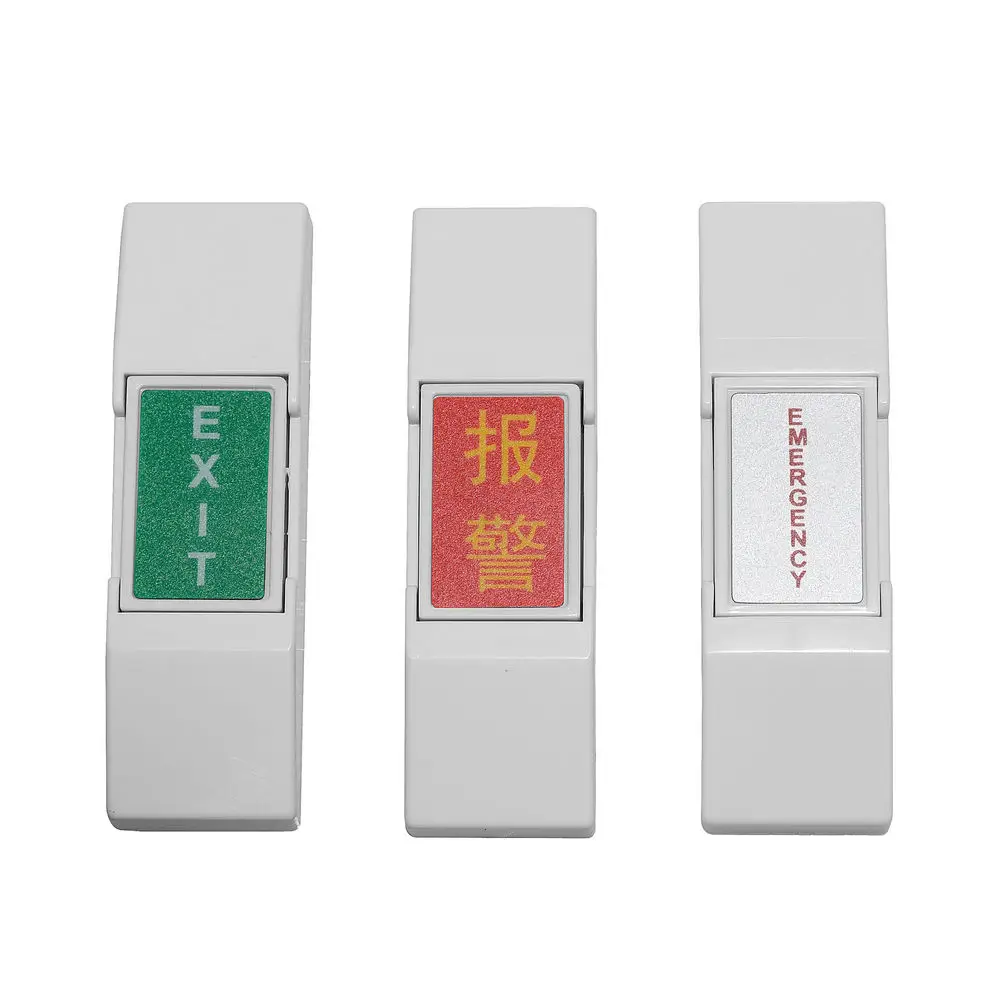 10Pcs/Bag Small Plastic Wire Button NC/NO Signal Options Emergency Switch Self-defense Burglar Alarm Panic Button Door Release